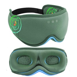 BambooCotton 3D Bluetooth Sleep Mask, LC-dolida 2025 New Sleep Headphones, Wireless Comfort, Sustainable Luxury for Better Sleep