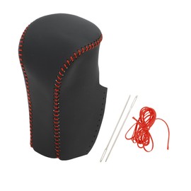 REPAIROCK Anti-Slip Gear Shift Knob Cover Car Stick Shifting Handle Protector for Honda Accord 2008-2012 Black Red Faux Leather