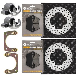 NICHE Rear Brake Rotor Caliper Pad Kit for Polaris Ranger 700 EV Crew 500 RZR 4 800 1911373 1911374 5248250 1910802