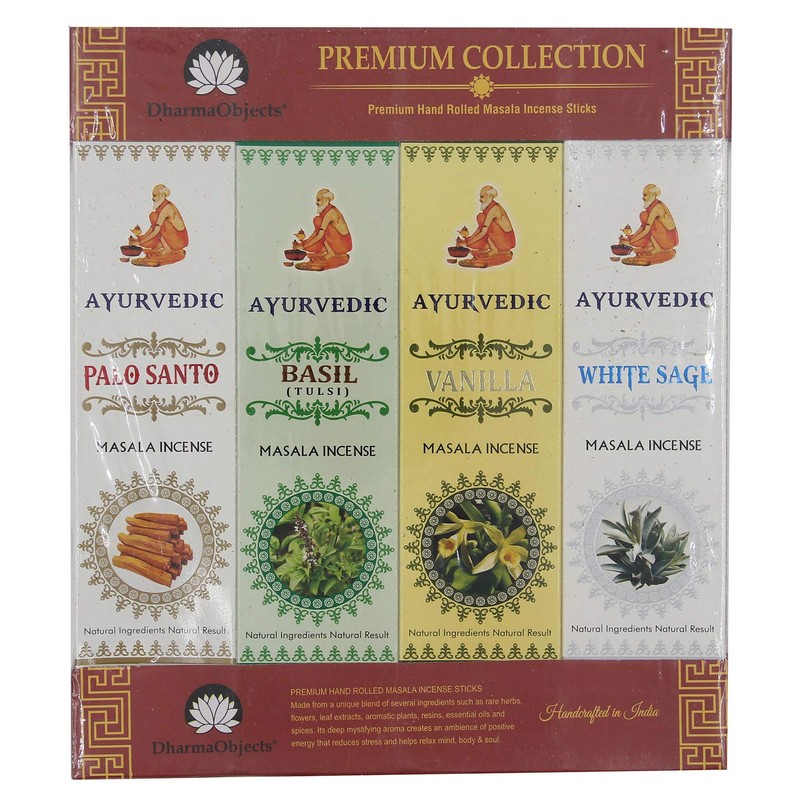 Ayurvedic Incense Sticks Variety Pack of 12 Premium Fragrances White