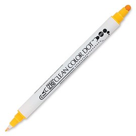 Kuretake CLEAN COLOR DOT Pen - SUMMER-SUN - ZIG (r) (sold in 6s) -