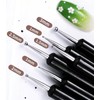 Metallic Nail Art Brushes Set, 6Pcs Double-Ended Thin Detail Art