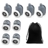 Set of 8 Shower Door Rollers with 1 Storage Bag,
