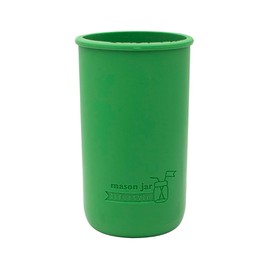 Mason Jar Lifestyle Pint & Half 24oz Silicone Sleeves/Jackets for Protecting Ball Jars (Leaf Green, 2)