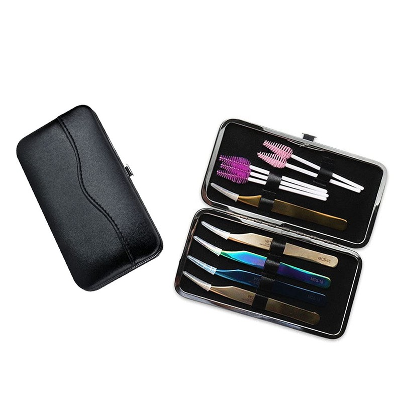 1 Piece PU Leather Empty Tweezers Storage Bag for Eyelash