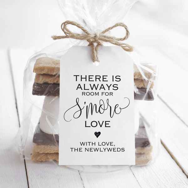 Bliss Collections Thank You for Celebrating with Us Gift and Favor Tags, Pack of 50 S’More Love for Weddings, Bridal Showers, Birthdays, Baby Showers, Celebrations - Makes Cute Favors