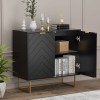 UEV Sideboard Buffet Cabinet with Storage Adjustable Shelf Cabinet -