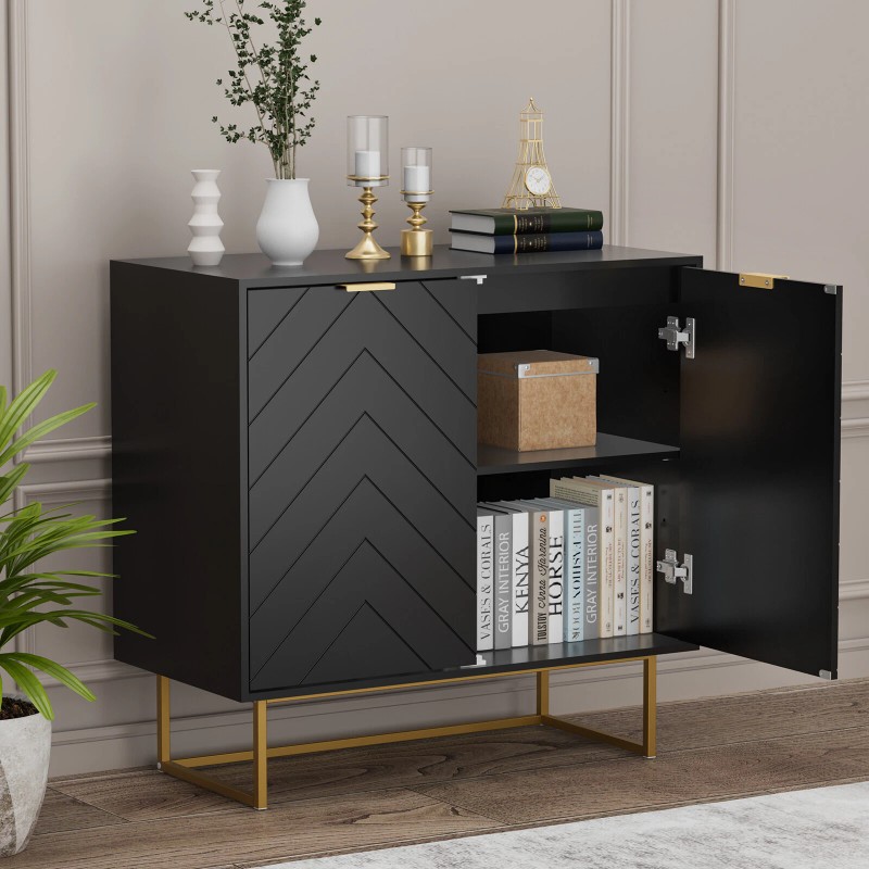 UEV Sideboard Buffet Cabinet with Storage Adjustable Shelf Cabinet -