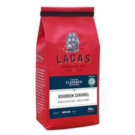Lacas Coffee Company, Bourbon Caramel Flavored Ground Coffee, 12oz Bag