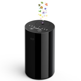 Waterless Essential Oil Diffuser, Portable Aromatherapy Diffuser with 20mL Capacity, Battery Operated Mini Scent Diffuser,3 Mist Levels & Timers, Leak-Free, for Home, Car, Office (Black)