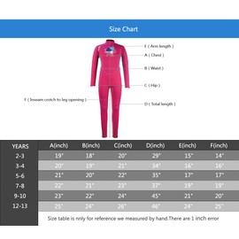 LayaTone Kids Wetsuits Boys Girls 2mm Neoprene Suits Surfing Scuba Diving Suits Toddler Full Body Wetsuit Kids Thermal One Piece Swimsuit Swimwear Wetsuits Toddler (Pink, 3-4Years)