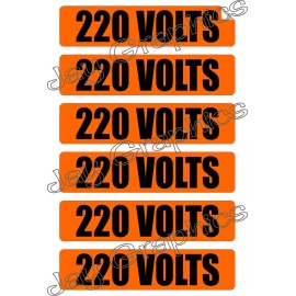 Unbranded/Generic 220 Volts Voltage & Conduit Markers | Stickers | Decals | Labels Electrical Volt