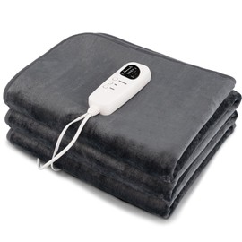 CLEEMAN Electric Heated Mattress Pad, 71” x 30” Twin Size Massage Table Warmer with 5-Level Heating, 8H Timer, Constant Heating, Overheat Protection, Machine Washable, Bed Warmer for Bedroom