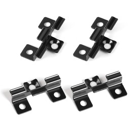 SUPAWAY Pack of 100 WPC Tile Clips 6.5 mm Plank Mounting Clips Stainless Steel Composite Clips for Mounting Decking WPC Decking Clips, Clamping Range 6.5 mm, Black