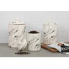 10 Strawberry Street Marble 3 Piece Canister Set, White/Black