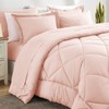 CozyLux Twin XL Comforter Set Blush Pink - 5 Pieces