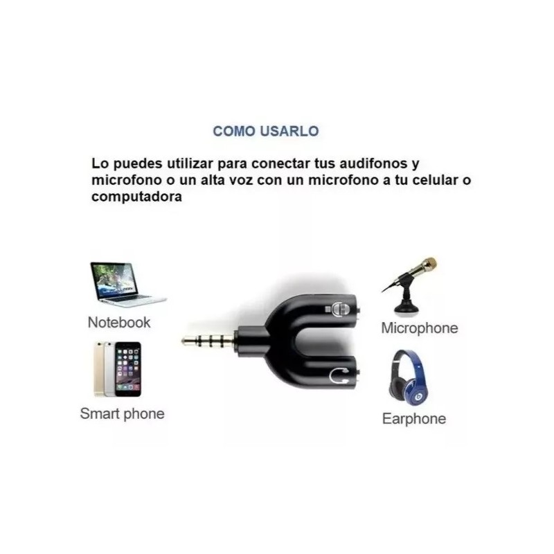 Compra y Más Divisor De Audio Estéreo 3.5 Mm Para