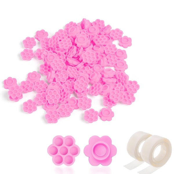 200 Pcs Eyelash Glue Rings Time ArRord Delayed Plum Blossom