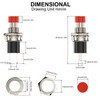 DIYhz Momentary Push Button Switch, 1A 250VAC SPST Mini Pushbutton