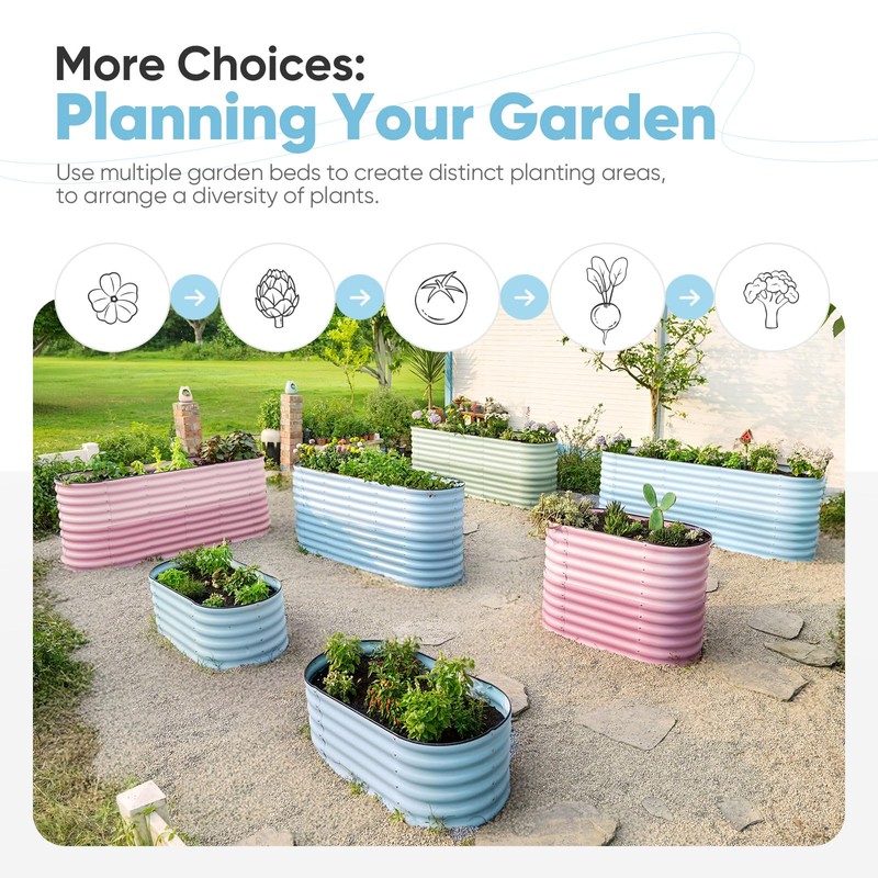 KING BIRD Raised Garden Bed 2.85 ft Tall 6 in