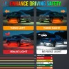 MICTUNING 4Pcs RGB+IC LED Strips Car Underglow Underbody System Neon