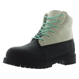 Timberland 6 in Premium Lace Up Waterproof Boot GS Boys Shoes Size 3.5, Color: Black Nubuck
