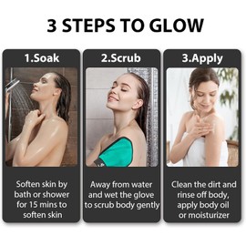 Yiclick Korean Exfoliating Gloves, Exfoliating Glove for Bath, Exfoliating Glove, Body Scrub, Dead Skin Remover for Men and Women, Exfoliating Glove, Exfoliating, Body Scrub