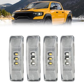Fullux LED Side Marker Light fit 1994-2001 Dodge Ram 1500 for 1994-2002 Dodge Ram 2500 3500 4Pcs Fender Lamps Chrome