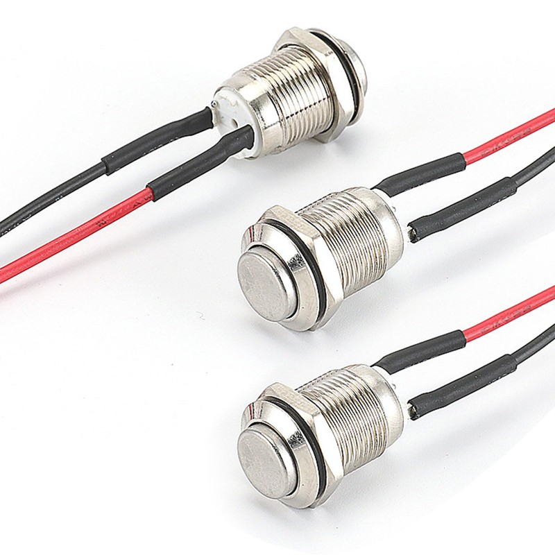 3 Pack 12V Prewired Waterproof Push Button Switch – Momentary