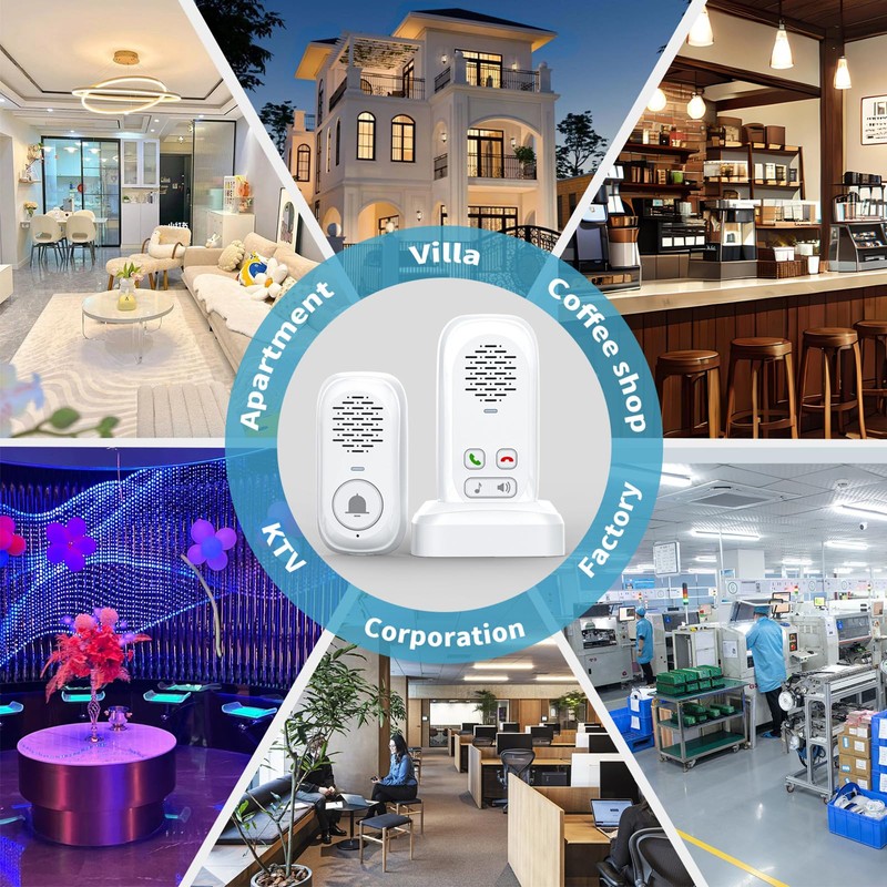 PANDAAR Intercoms Wireless for Home,Real-Time Two Way Voice Communication Intercom