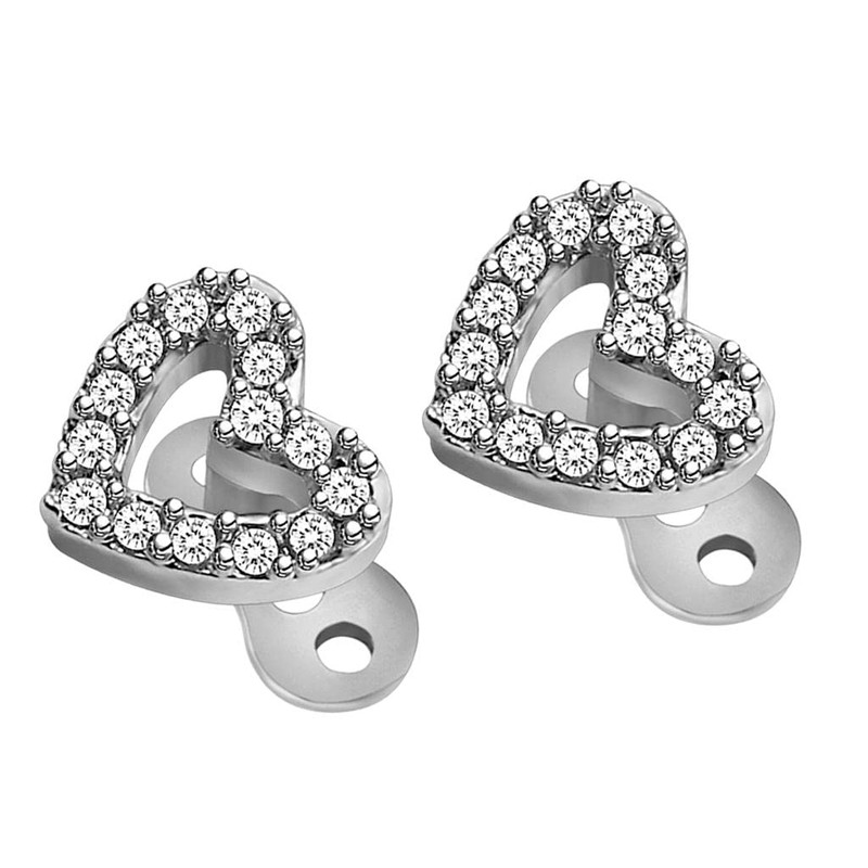 Harilla 2pcs Dermal Tops and Base Stainless Steel Jewelry, Heart