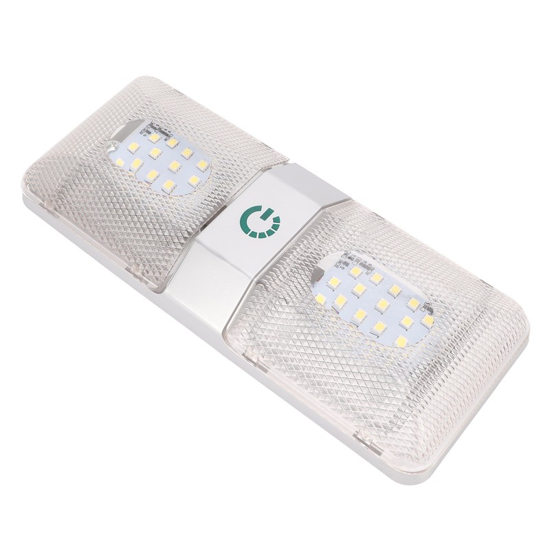 RV Ceiling Double Reading Light Touch Button Stepless 48 LEDs