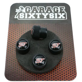 Garage-SixtySix 4 Ventilkappen Modell Chicago SCHWARZ Motiv: ST