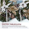 Alipis Easter Decorations for Table Bunny Themed Table Cover Party