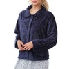 Lady Olga Embossed Button Bed Jacket 4163 Navy 10-12