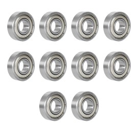 Pack of 10 698zz Ball Bearings 8 mm x 19 mm x 6 mm, Double Protected Deep Groove Ball Bearings for DIY, Lathes, Motors, 3D Printers, Milling Machines, Various Mechanical Devices (698zz8 x 19 x 6 mm)