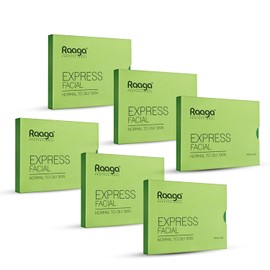 Raaga Professional Kit Facial Exprés De Un Solo Uso  Para Piel Grasa Y Con Tendencia Acneica  Set De Cuidado De La Piel En Casa De 6 Pasos  Limpiador 