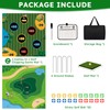Battle Golf Chipping Game, 70"x70" Portable Chipping Mat, Indoor Outdoor