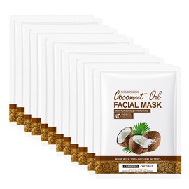 Coconut Oil Nourishing Moisturizing Masks - 12 Stück Feuchtigkeitsspendende Gesichtsmasken Mit Kokosöl & Kollagen Für Trockene Haut, Hydration, Beruhigende Sheet Mask Für Strahlende Haut