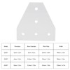 203040 T Shape Joining Plate Aluminium Alloy 5‑Hole Joint Bracket