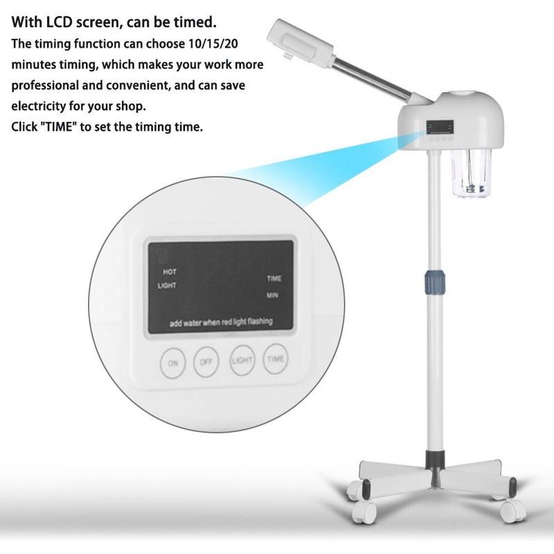 Professional Facial Steamer for Clean Skin, LCD Display, Facial Steamer