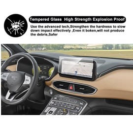 SATIS Screen Protector Compatible with 2022-2024 Santa Fe 10.25 Inch Touchscreen，Anti Scratch,Bubble Free,9H Hardness Tempered Glass