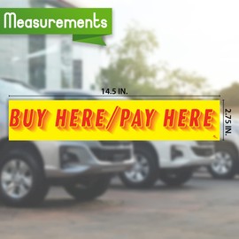 Versa-Tags BHPH Buy Here Pay Here Windshield Stickers 12 Pack Dealership Advertising Sticker