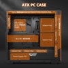 darkFlash DS900WS(2025) ATX PC Case, Genuine Walnut Wood, High Airflow,