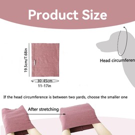 Dog Ear Cover for Anxiety Relief,Dog Snood Ear Muffs Noise Protection,Dog Ear Defenders Pink M,Dog Neck and Ears Warmer Headwear for Comfort,Dog Calming Hood for Grooming and Bath Drying