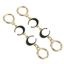 PATIKIL 5Inch Women Purse Strap Extender, 2Pcs Bag Extenders Chain Replacement Chains for Handbags Shoulder Bags Crossbody Accessories, Black