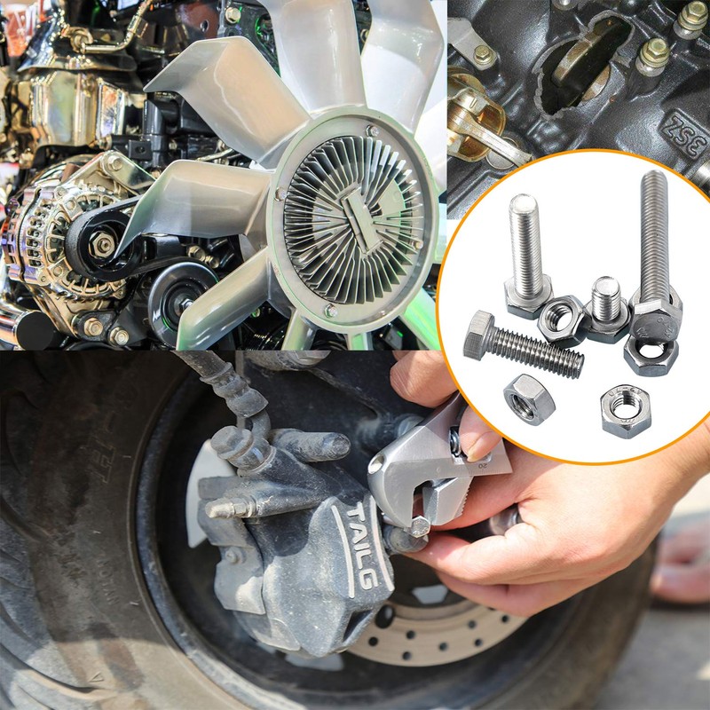 newlng M4 304 Hexagon Bolts Stainless Steel Bolts and Nuts