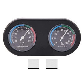 Termómetro para Reptiles Humedad Termómetro para Tanque de reptiles Pantalla de Forma Redonda Termómetro para Acuario Terrario para Reptiles Termómetro Higrómetro con Sondas de Ventosa