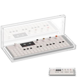 Geekria Synthesizer Clear Acrylic Case Protector, Magnetic Closing Dust Cover, Compatible with Teenage Engineering OP-1 Field/OP-XY Portable Synthesizer (Clear)