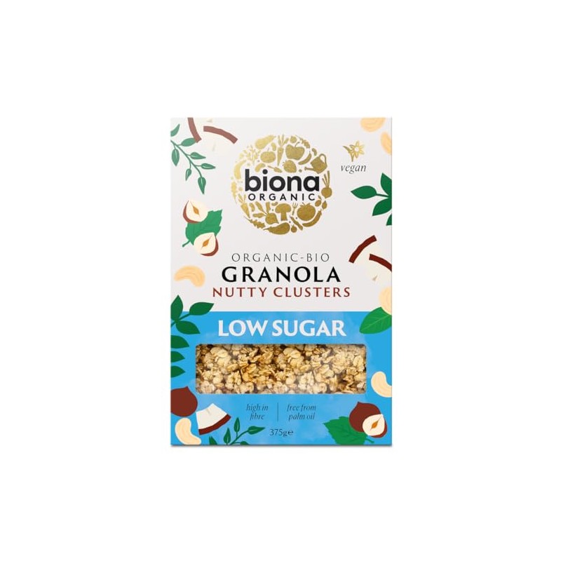 Biona Organic Low Sugar Nutty Granola Clusters 375g